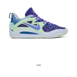 Nike Purple and Green Athletic Shoes with Mesh Upper